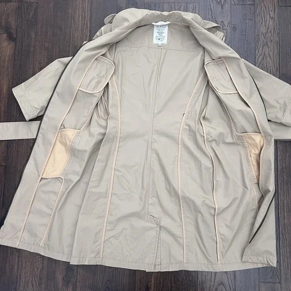 Rag‎ & Bone Trench Dress Womens 10 Khaki Tan Pilot Military Minimalist Full Zip - Picture 14 of 14